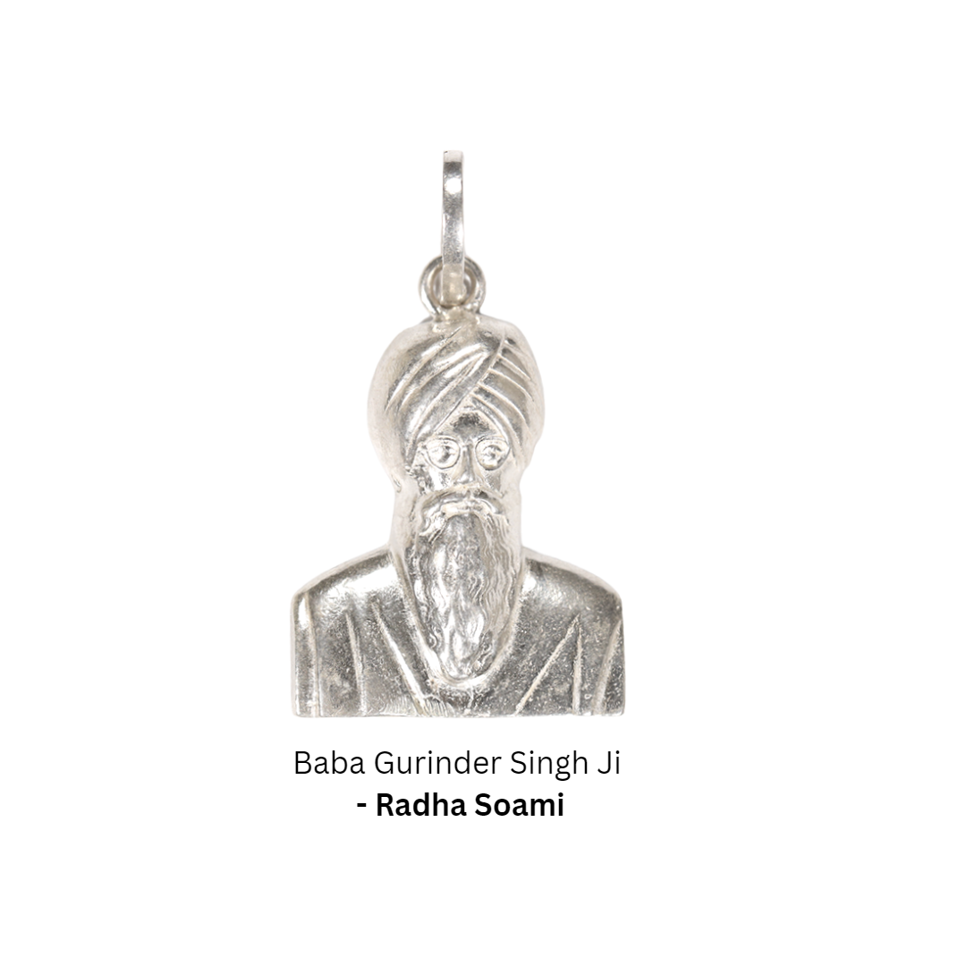 Baba Gurinder Singh Ji | 925 Sterling Silver | Radha Soami | Silver Finish
