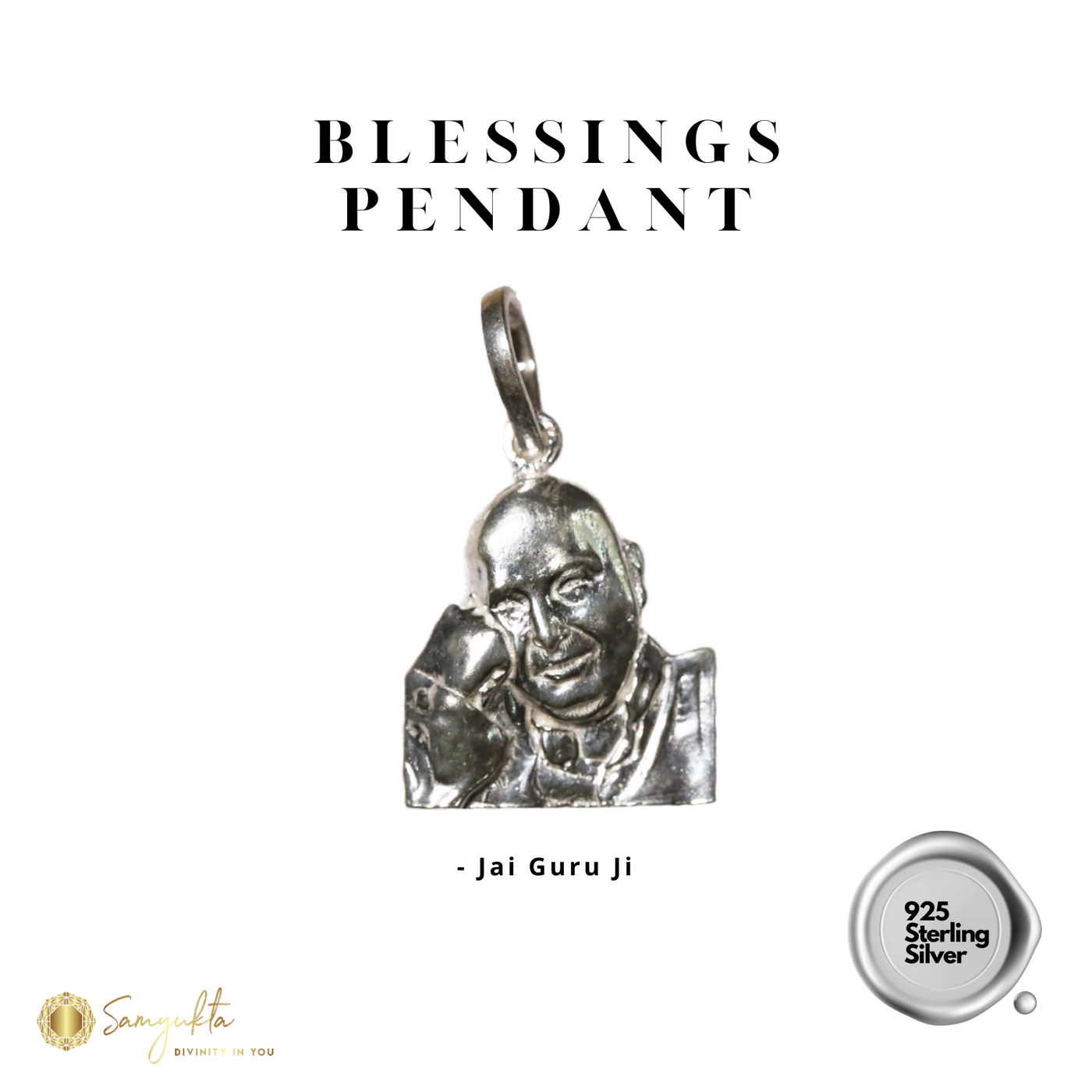 JAI GURU JI BLESSINGS PENDANT | GURANTEED 925 STERLING SILVER | HANDMADE WITH LOVE