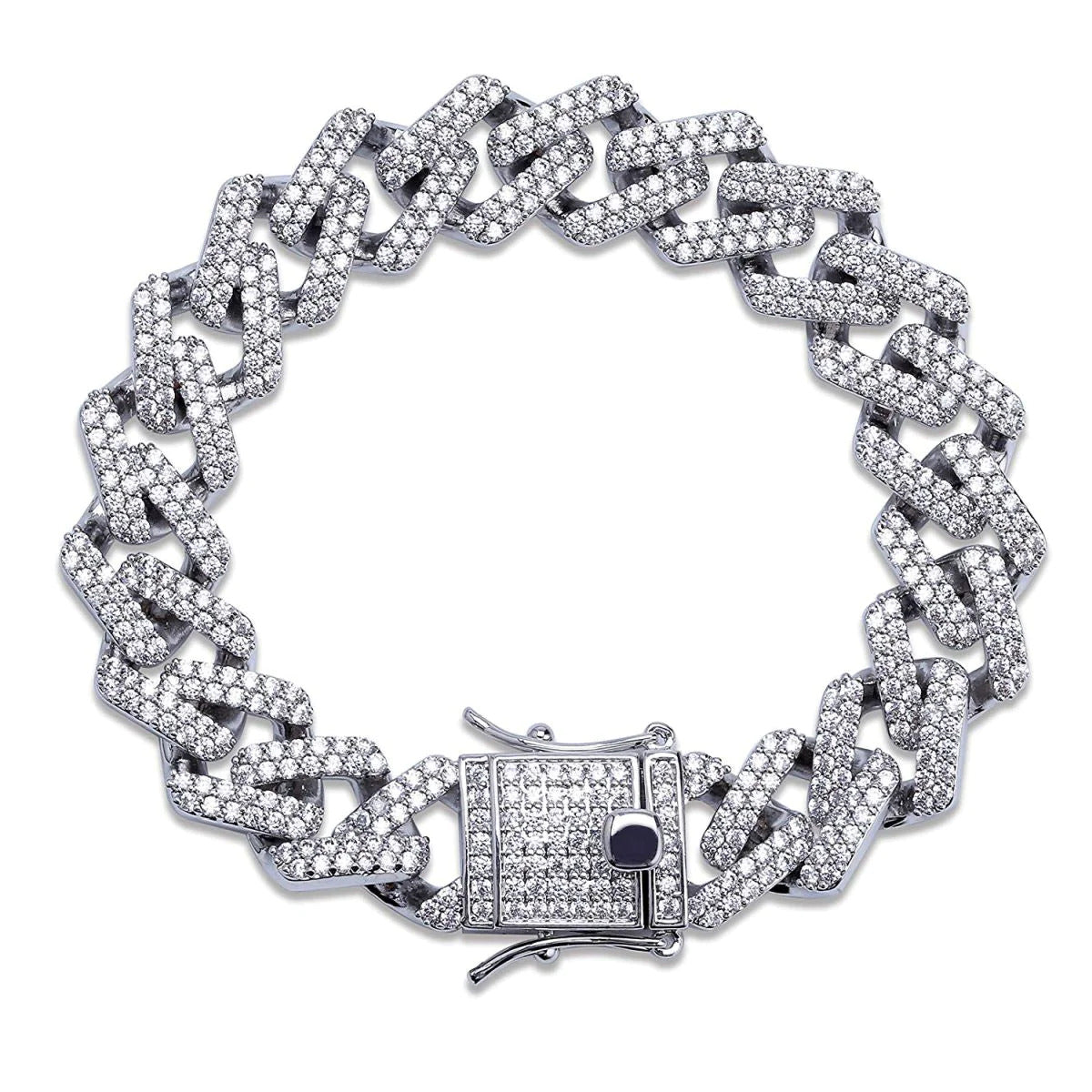 Designer zirconia studded men's bracelet